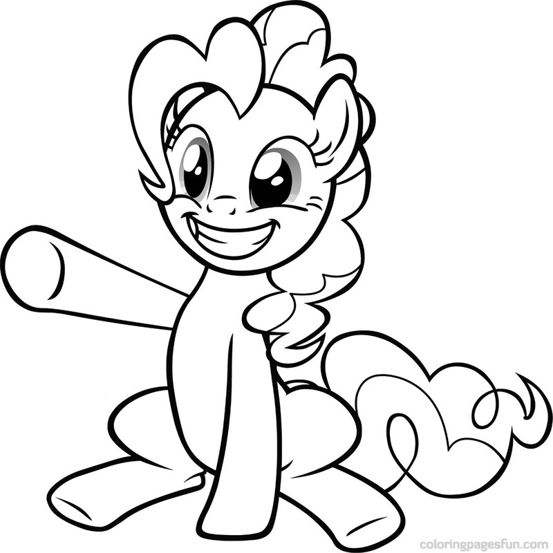 Funny Pinkie Pie Coloring Page
