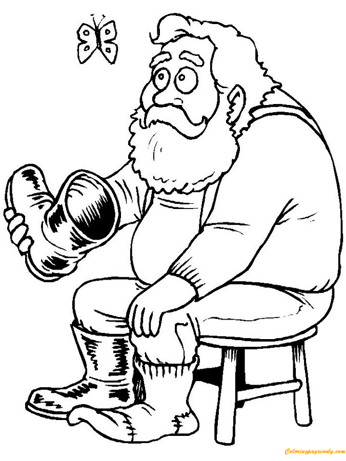 Funny Santa Coloring Pages
