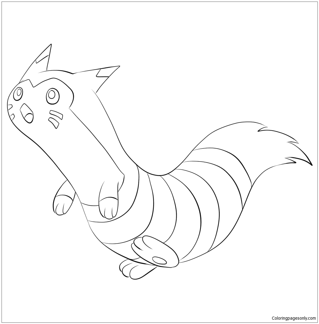 Furret Pokemon Coloring Pages
