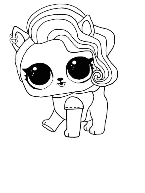 Lol Suprise Doll Furry Treasure Coloring Page