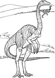 Gallimimus Dinosaur Coloring Page