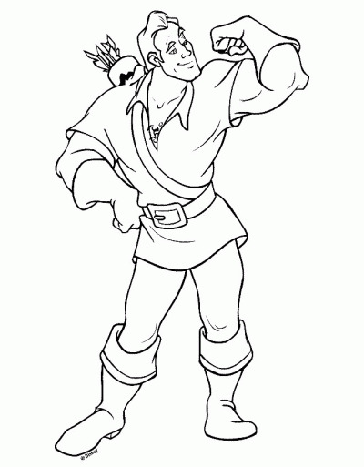 Gaston Coloring Pages