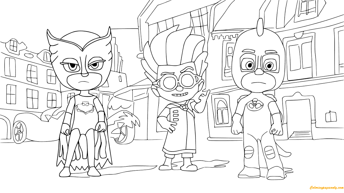 Gekko, Amaya and Romeo from PJ masks