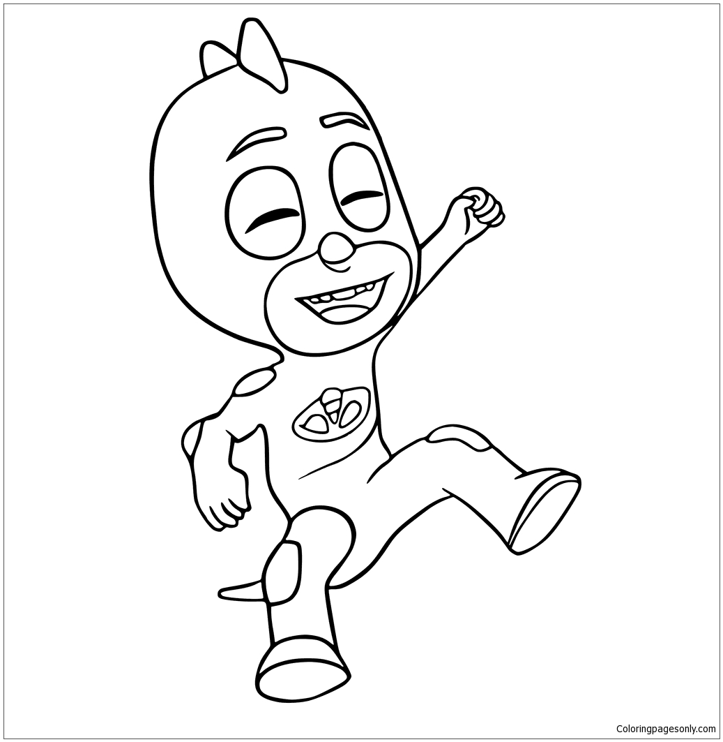 Gekko Coloring Page Pj Masks Coloring Cat Clipart Getcoloringpages ...