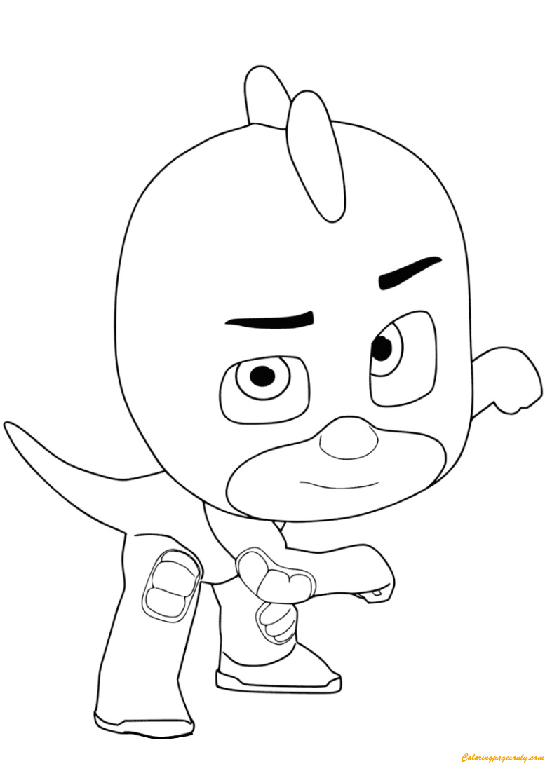 Gekko From PJ Masks Coloring Page - Free Coloring Pages Online - 777 x 1100 png 191kB