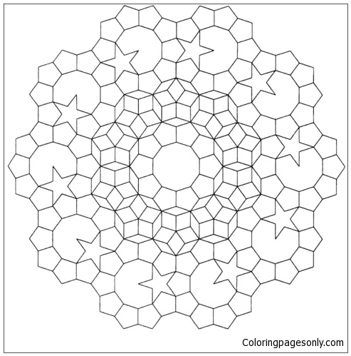 Geometrisk Mandala Coloring Pages