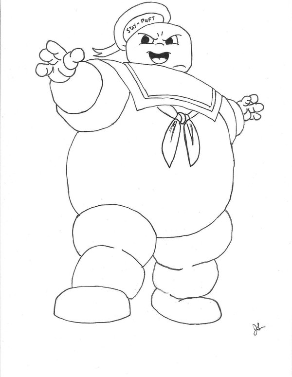 Giant Ghostbusters Coloring Page