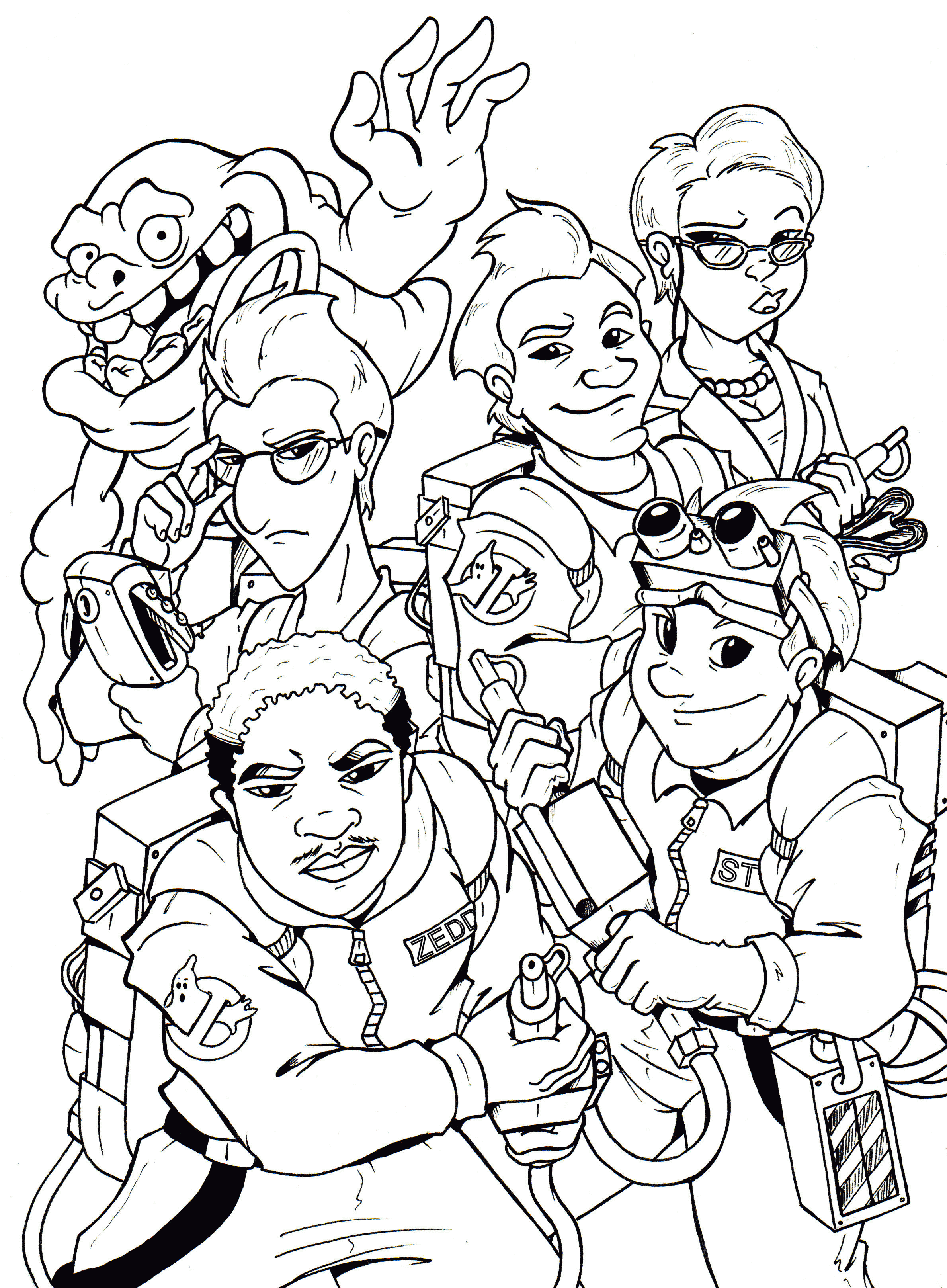 Many Ghostbusters Coloring Pages