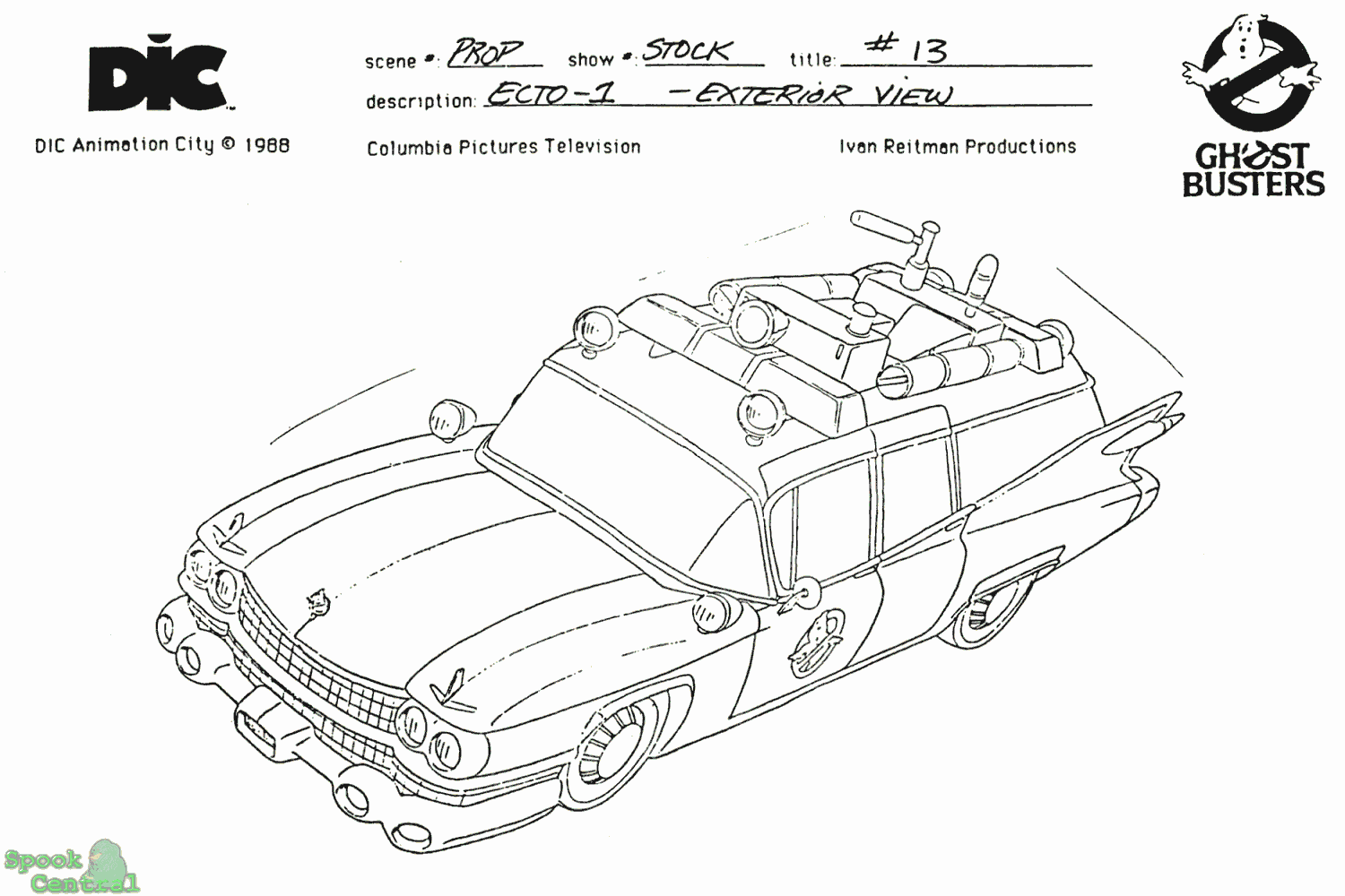 Car Ghostbusters Coloring Page