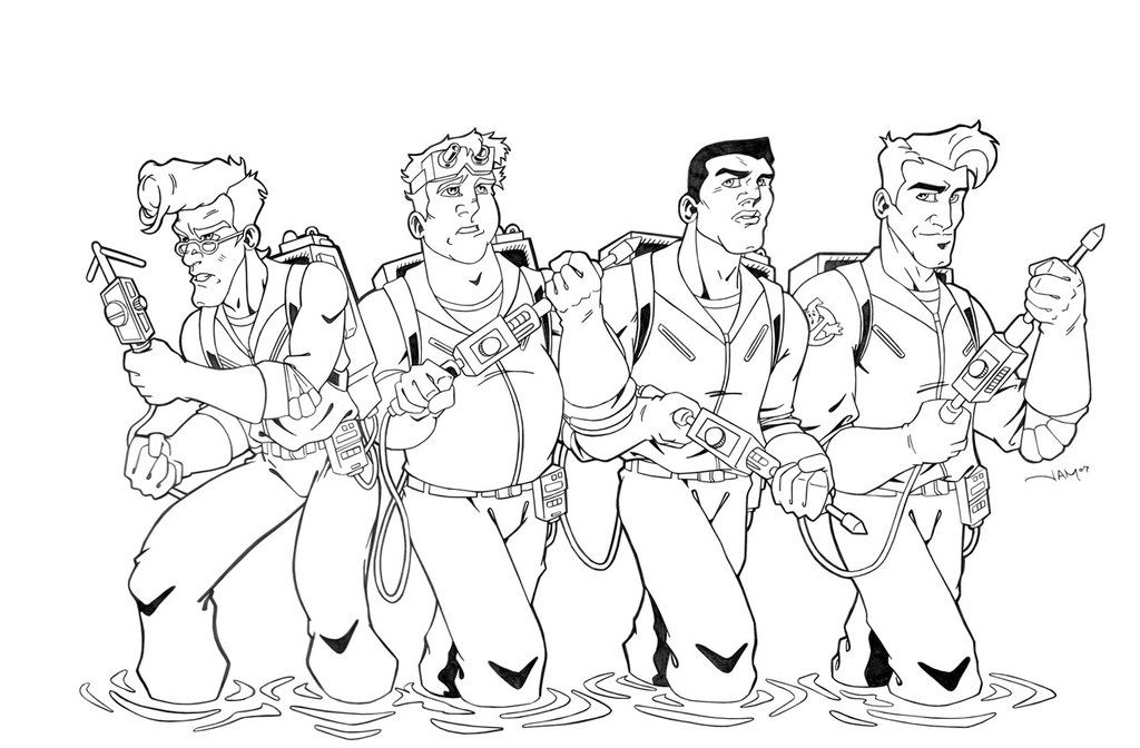 The Serious Ghostbusters Coloring Page