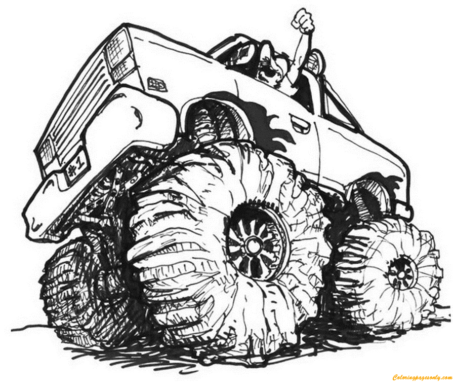 Giant Monster Truck Coloring Pages