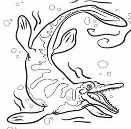 Giant Mosasaur Coloring Page