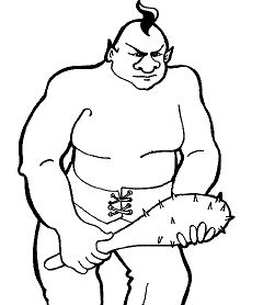 Giant Troll Coloring Pages