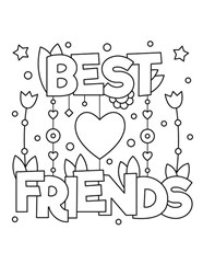 Gift For Friends On Valentines Day Coloring Pages