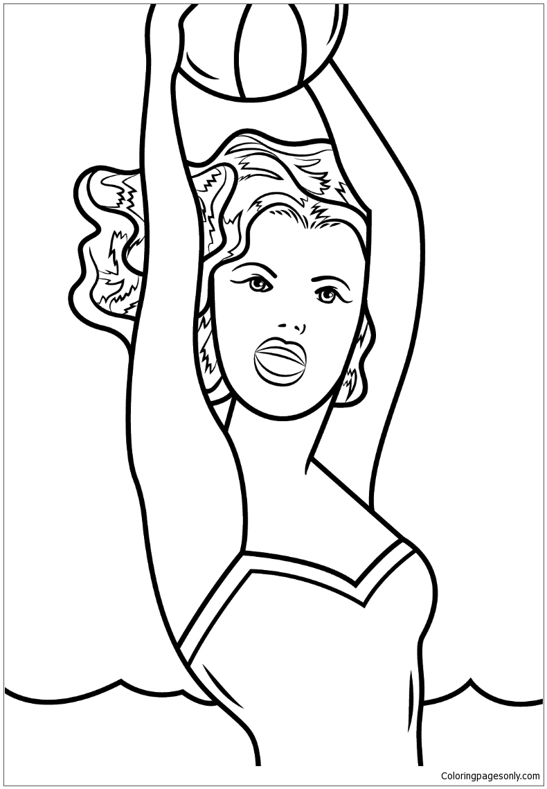 Download Girl with Ball By Roy Lichtenstein Coloring Pages - Arts & Culture Coloring Pages - Free ...