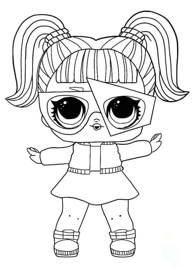 Desenho de Boneca L.O.L. Sis Swing para colorir