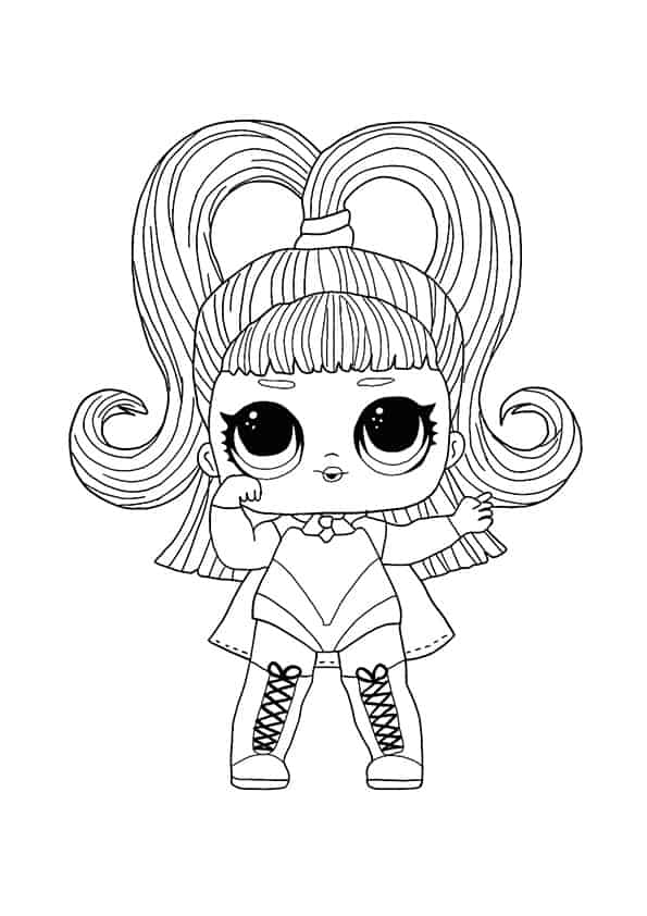Lol Suprise Doll Glow Grrrl Coloring Pages