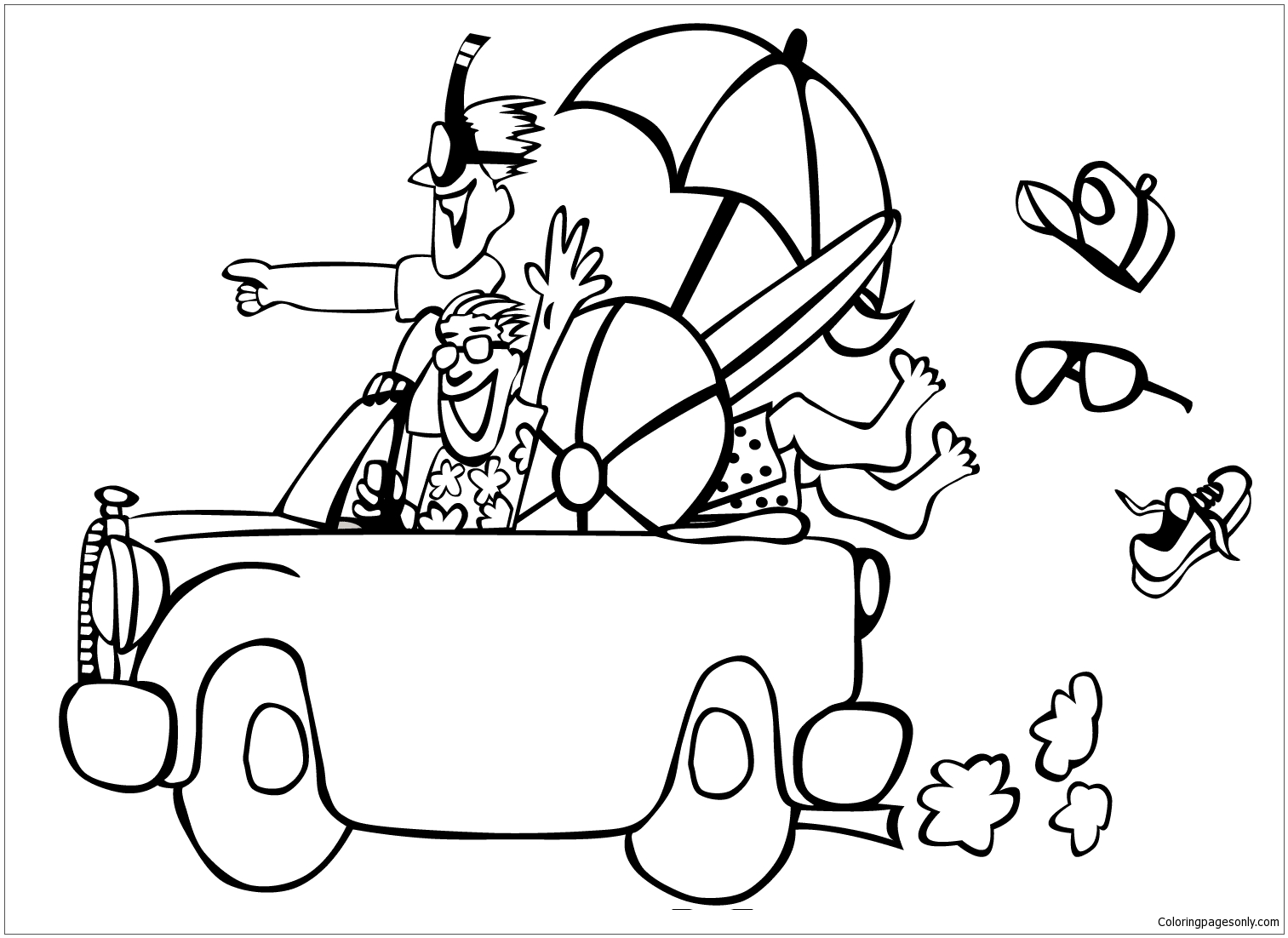 Go To The Beach Coloring Pages