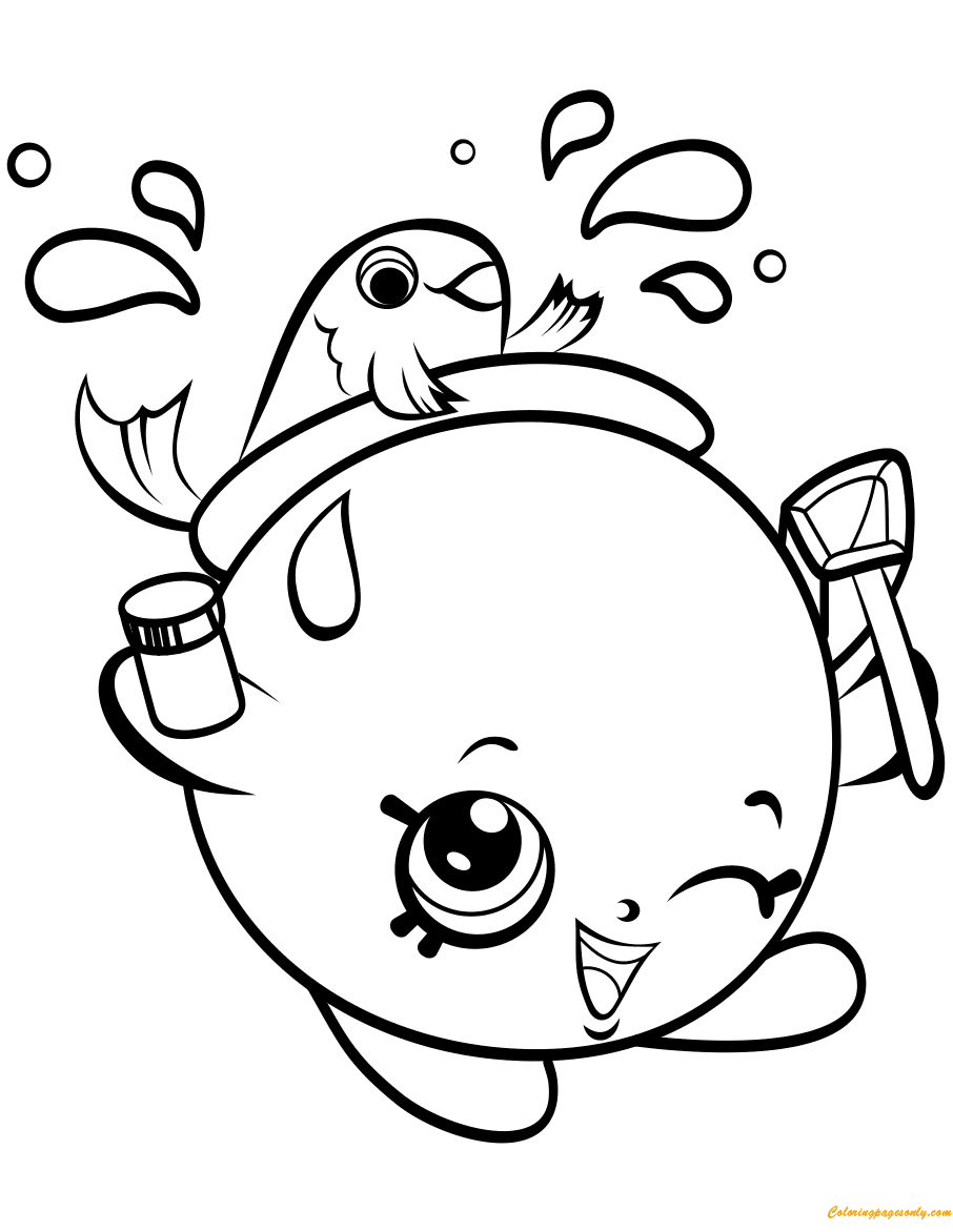 Goldie Fishbowl Shopkin Season 4 Coloring Pages