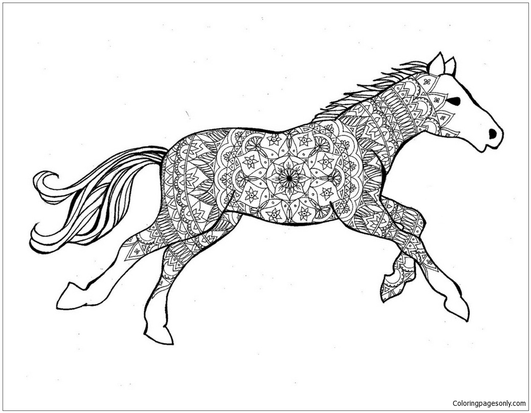 Gorgeous Horse Coloring Pages