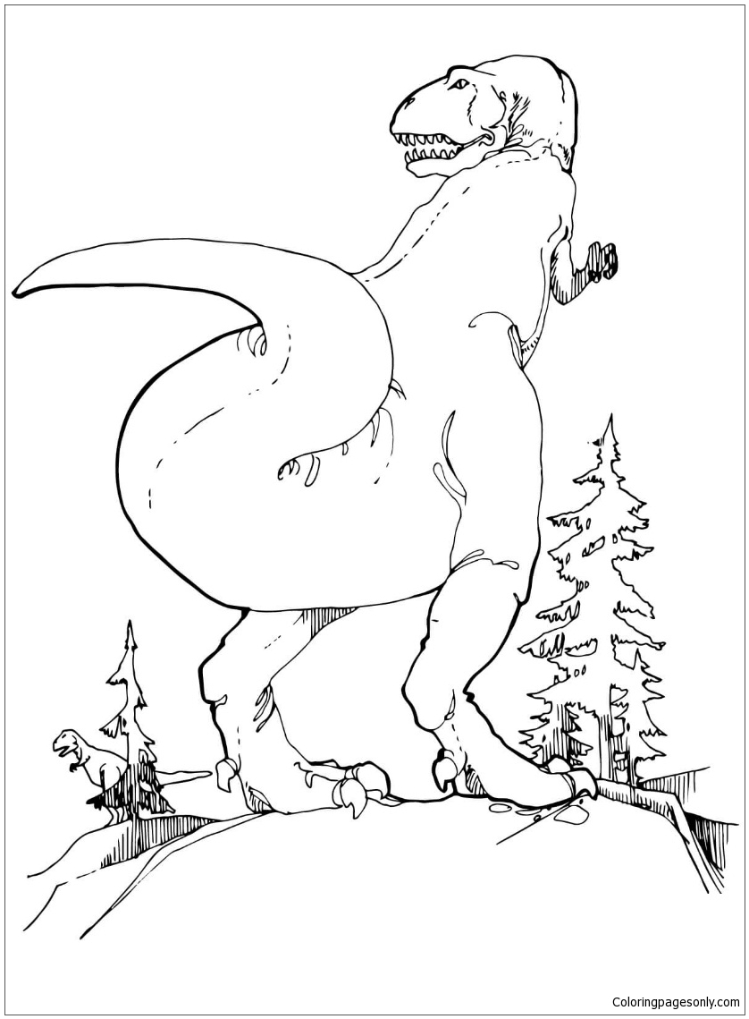 Динозавр Горгозавр раскраска