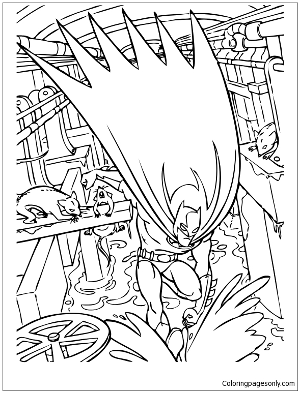 Gotham City Sewerage System Coloring Pages