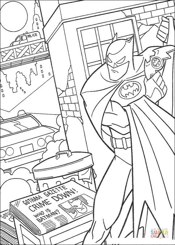 Gotham’s Crime Down  from Batman Coloring Pages