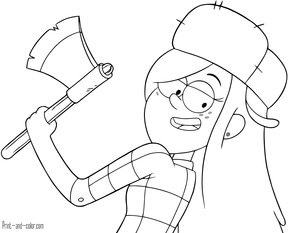 Gravity Falls Wendy Coloring Page