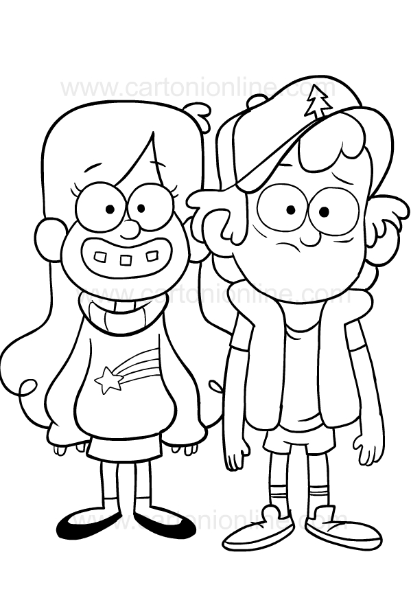 Mabel en Dipper uit Gravity Falls