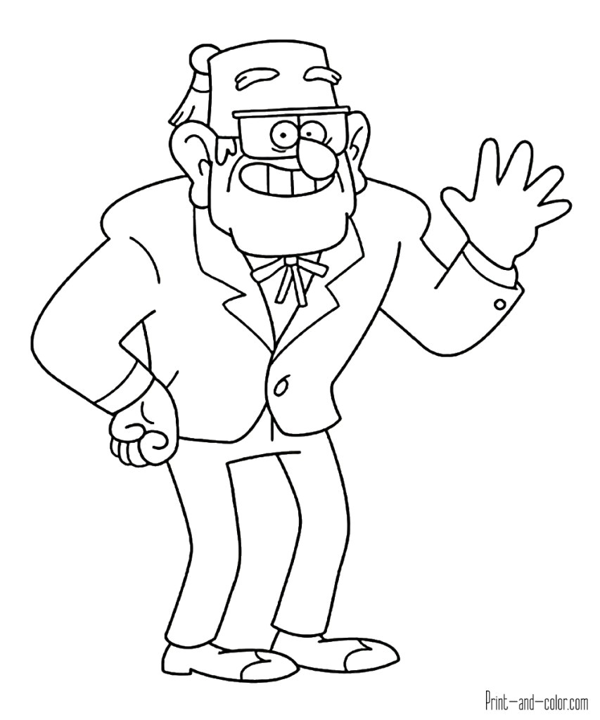 Gravity Falls to Print Coloring Page
