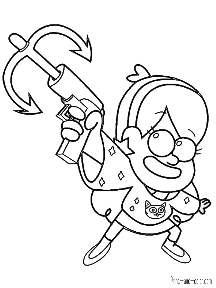 Coloriage Mabel avec un outil