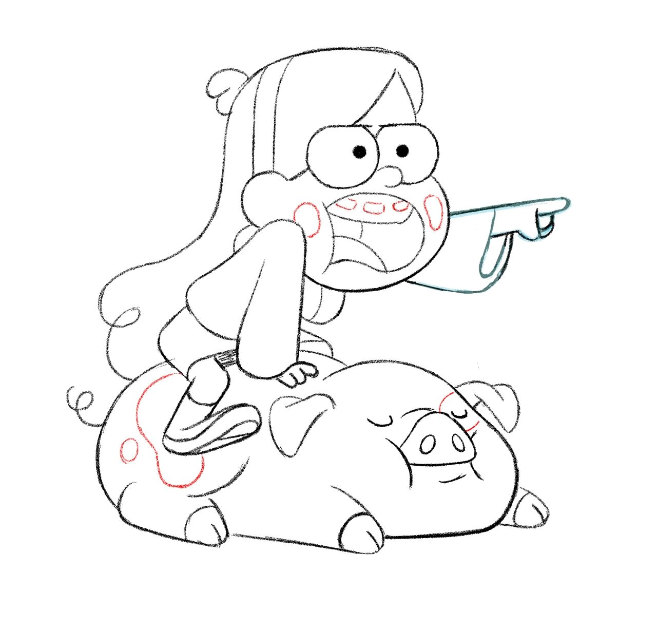Gravity Falls Mabel and Waddles from Gravity Falls