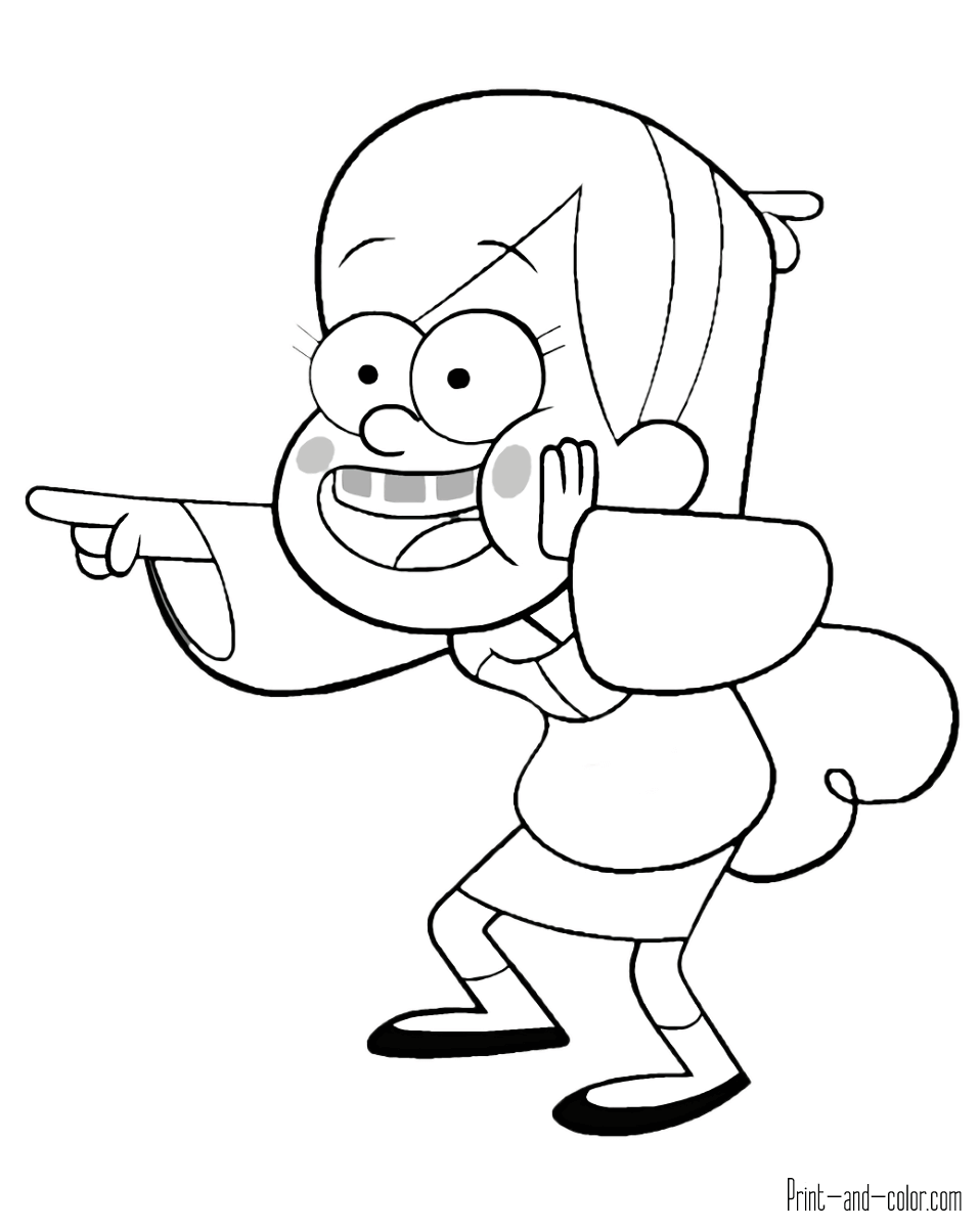 Mabel from Gravity Falls Coloring Page