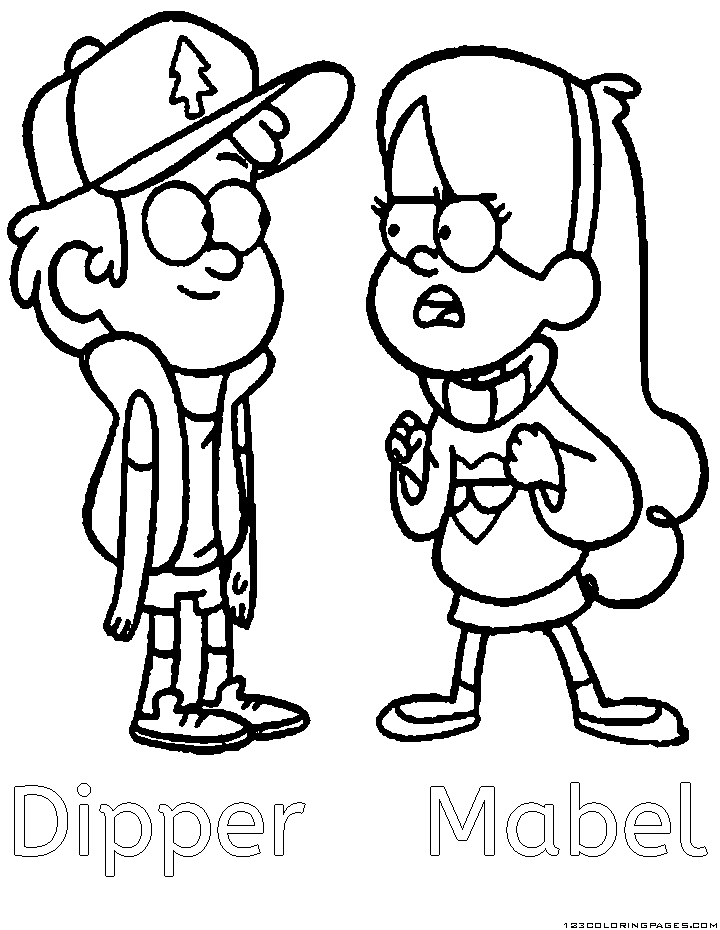 Dipper mit Mabel aus Gravity Falls