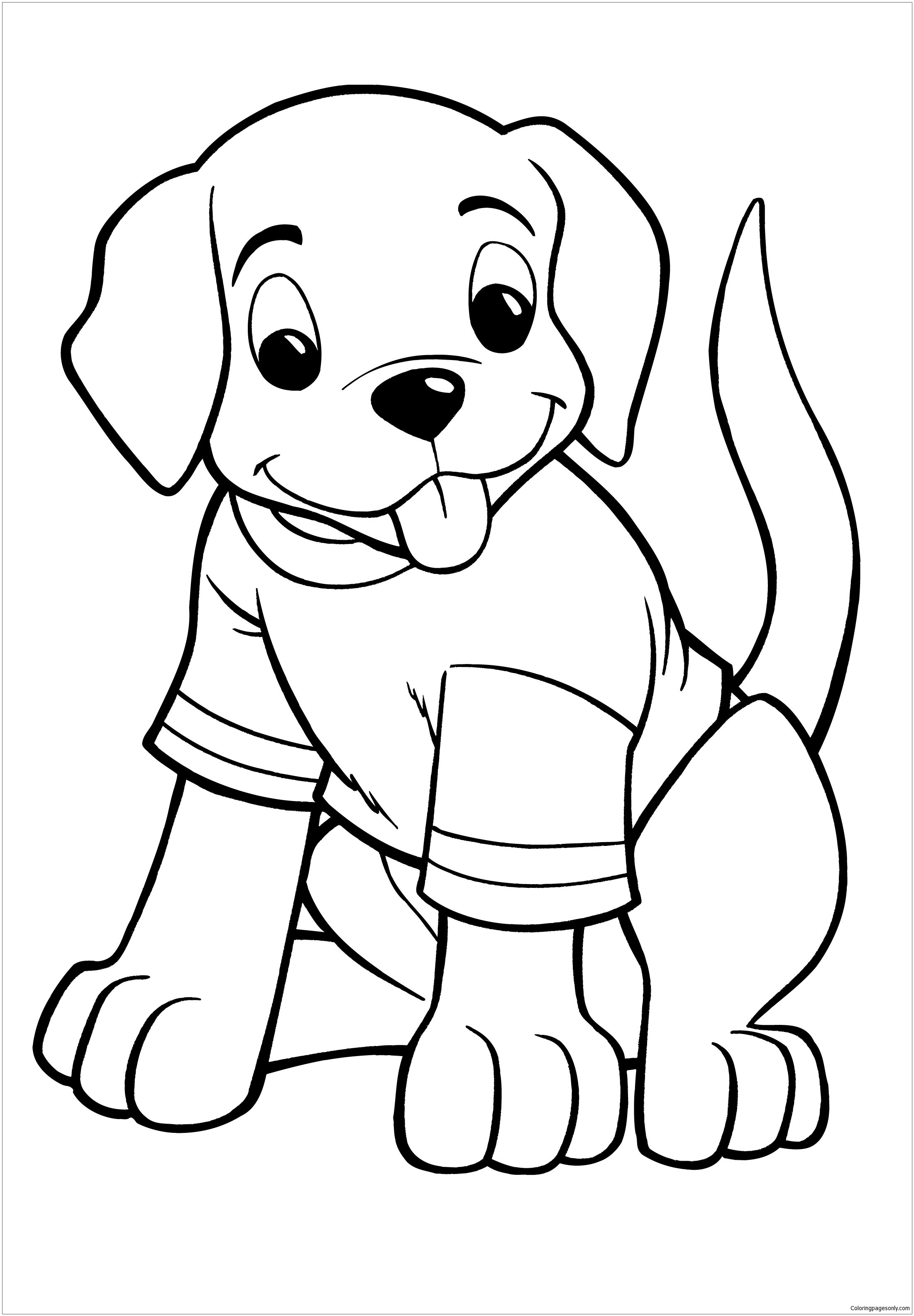 Great Puppy Coloring Page