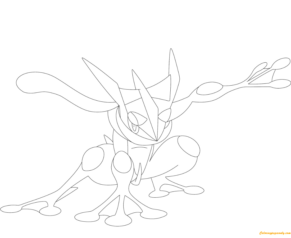 Greninja Pokemon Coloring Pages Cartoons Coloring Pages Free Printable Coloring Pages Online