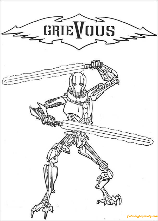 Grievous From Star Wars Coloring Pages