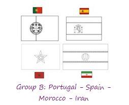 Group B World Cup 2018 Coloring Pages