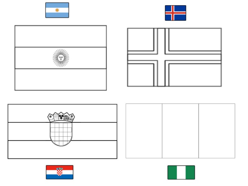 Group D World Cup 2018 Coloring Page