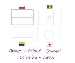 Group H World Cup 2018 Coloring Page