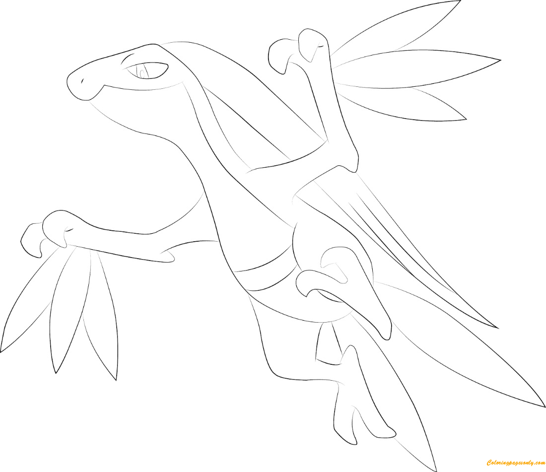 Grovyle From Pokemon Coloring Page