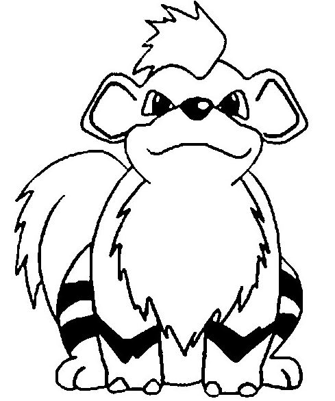 Growlithe Pokemon Coloring Page