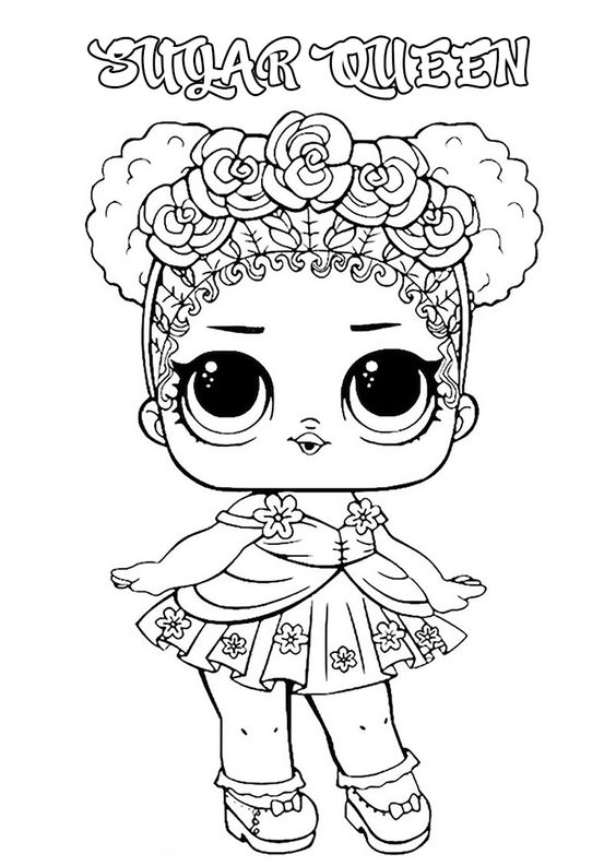 Hair Queen For Lol Surprise Doll Coloring Pages