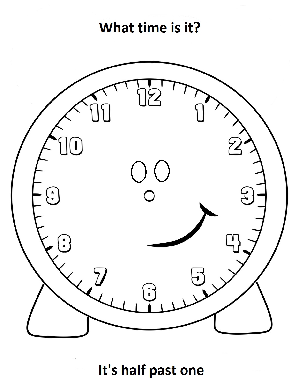 Half Past One Coloring Pages