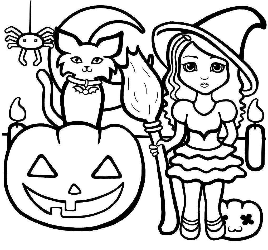 Halloween For Preschool Coloring Pages - Halloween Coloring Pages