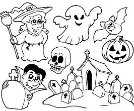 Halloween Preschools Coloring Pages