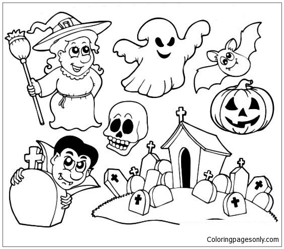 Halloween-kleuterscholen met spookhuis van Haunted House
