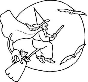 Halloween Witch 1 Coloring Page
