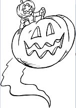 Hallowwen Pumpkin Coloring Page