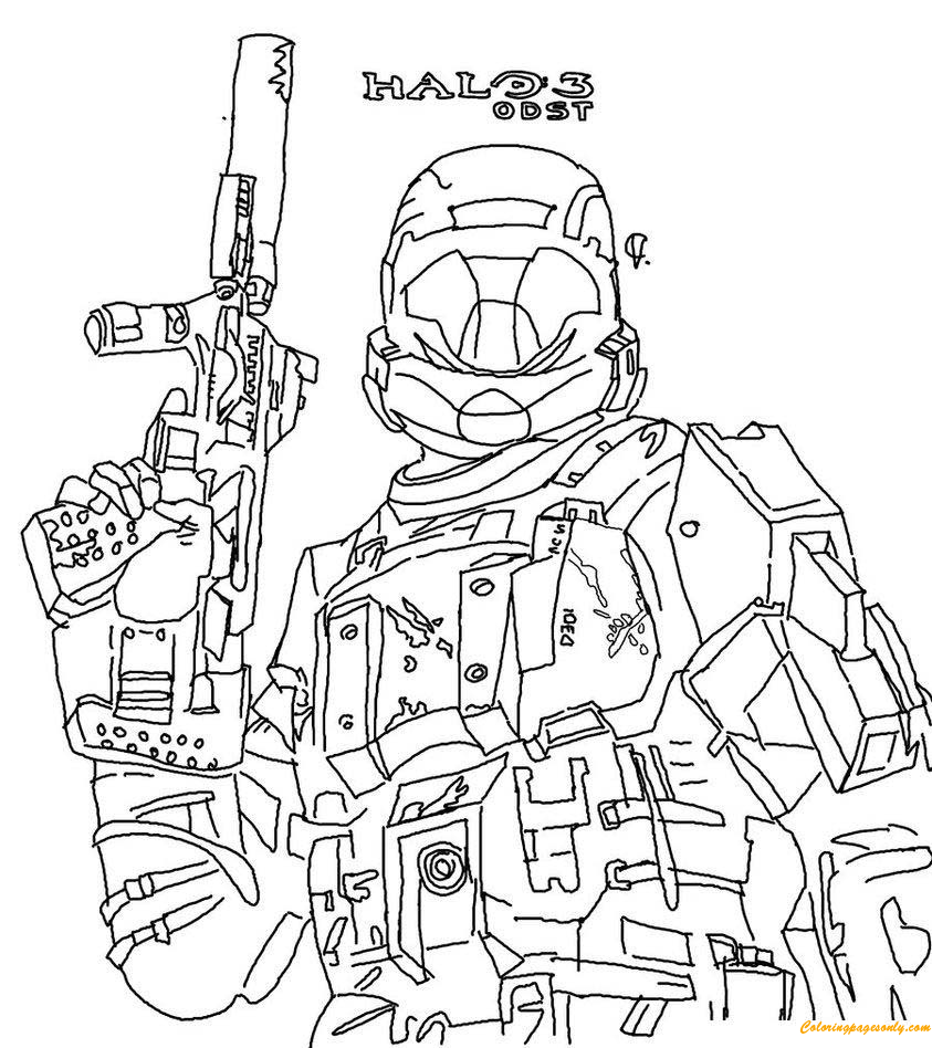 halo game coloring pages